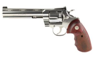 Colt Python .357 Magnum 6-inch stainless revolver with snake scale walnut grips