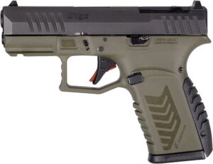 Derya Arms DY9Z 9mm pistol with olive drab green frame and black slide