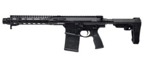 Daniel Defense DD5 P 7.62x51 12.5in pistol side view, black, M-LOK, SBA3 brace