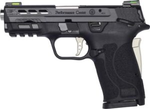 Smith & Wesson M&P Shield EZ M2.0 Performance Center 9mm pistol silver ported barrel black frame