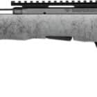 Savage B17 TimberLite Thumbhole Rifle .17 HMR 18 inch grey thumbhole stock black webbing