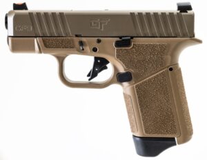 GForce GF9 Rapture-X 9mm 3.25in FDE subcompact pistol side view