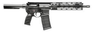 H&K MR556 A4 AR-style pistol in black with M-LOK handguard and Picatinny rail