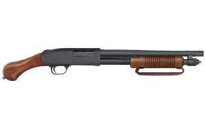 Mossberg 590 Night Stick 12ga pump-action shotgun with walnut stock and corncob forend