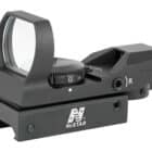 NCSTAR D4RGB reflex sight 1x, 3 MOA red/green multi-reticle, black anodized