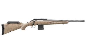 Ruger American Gen II Ranch 5.56 NATO 16.10 inch fluted threaded barrel FDE splatter stock