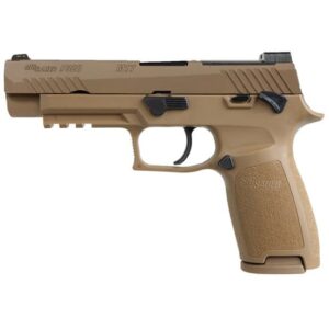 SIG Sauer P320 M17 9mm 4.7in Coyote Tan pistol side view