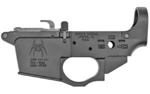 Spikes Tactical STLS920 9mm stripped lower receiver with spider logo, black finish