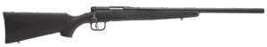Savage B.Mag 17 WSM 22 in heavy barrel bolt-action rifle with black synthetic stock