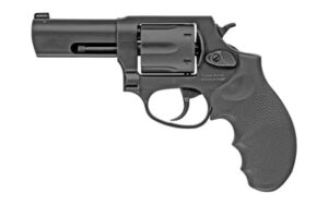 Taurus 856 Defender 3-inch .38 Special 6-shot revolver with Hogue rubber grips, matte black finish
