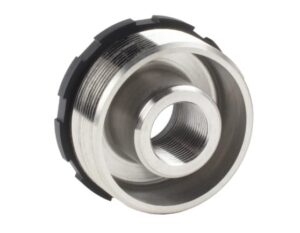 Gemtech DT adapter hub converting 1.375x24 to 1/2x28 black finish