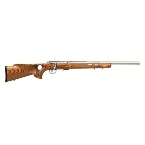 Savage 93R17BTVS .17 HMR 21-inch heavy stainless barrel laminate thumbhole rifle