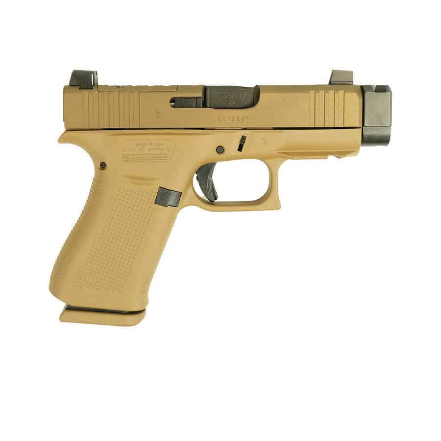 Glock 43X MOS FDE 9mm 3.41 in barrel two 10rd magazines compensator