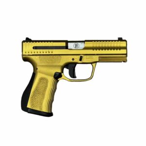 FMK Firearms G3 Trump Signature 9mm handgun gold and silver Cerakote 3.87-inch barrel