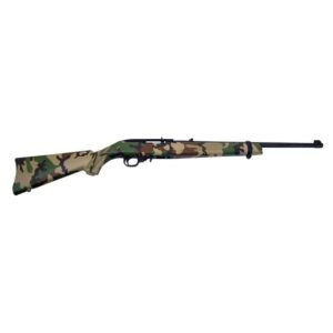 Ruger 10/22 Woodsman .22 LR rifle 18.5 inch barrel woodland camo stock