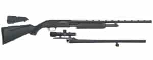 Mossberg 500 Field/Deer Combo 12 Gauge 28in vent-rib and 24in rifled barrels, black synthetic stock