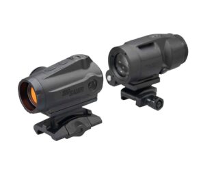 Sig Sauer Romeo5 Gen II red dot paired with Juliet3-Micro 3x22 magnifier in matte black