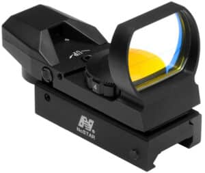 NCSTAR D4B red four-reticle reflex sight, black anodized, 3 MOA