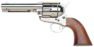 Taylors & Company 1873 Cattleman .45 Long Colt 4.75-inch nickel-plated revolver with walnut grip