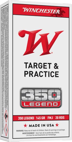 Winchester Ammo USA3501 USA  350Legend 145gr Full Metal Jacket 20 Per Box/10 Case