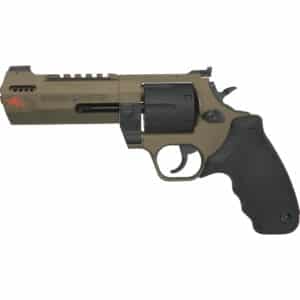 Taurus Raging Hunter Revolver .44 Mag Burnt Bronze with Orange Bull and black cushioned insert grip