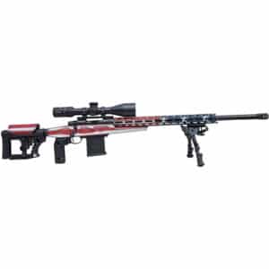 LSI Howa Mini M1500 6MM ARC 20 HB RWB FLAG bolt-action rifle
