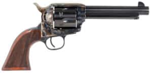 Taylors and Company Smoke Wagon 550813 .45 Long Colt 5.50 inch blued single-action revolver with checkered walnut grip
