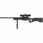 Keystone Crickett Precision 22LR rifle package with 16.1 in carbon fiber barrel, scope and bipod, black