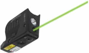 Nightstick TSM-11G sub-compact weapon-mounted light with green laser, black polymer housing