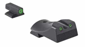 Meprolight USA 412183111 Hyper-Bright  Green Tritium Green Outline Front Sight-Green Tritium Black Outline Rear Sight Kimber 1911 Slant