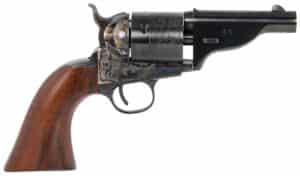 Taylors and Company Hickok Open-Top 45 Colt revolver, 3.50 in blued barrel, walnut Army grip