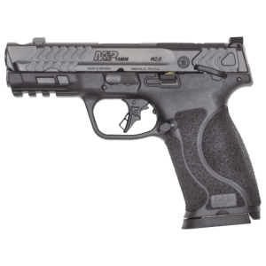 Smith & Wesson M&P M2.0 Performance Center Compact Carry Comp 10mm pistol with 4in ported barrel and black polymer frame