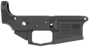 Aero Precision M4E1 Special Edition Freedom stripped lower, black anodized, engraved American flag on magwell