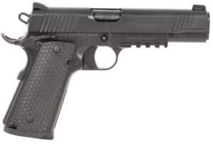 EAA Girsan MC1911S Untouchable Government .45 ACP 5-inch black pistol with G10-style grips