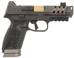 FN 509 CC Edge XL 9mm pistol with 4.2 inch compensated barrel in black and gray