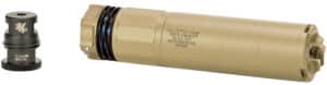 Griffin Armament GADL556FDEW Dual-Lok 22/5.56 suppressor in Flat Dark Earth