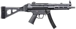 PTR 9CT BR 9mm pistol with 8.86-inch black nitride barrel and SB Tactical Brace