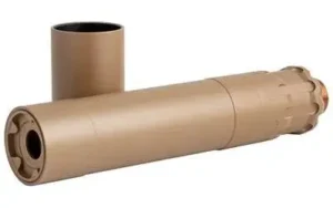 Rugged Suppressors Obsidian45 FDE suppressor, ADAPT modular, 6.7 to 8.6 inch lengths, 1.37 in diameter