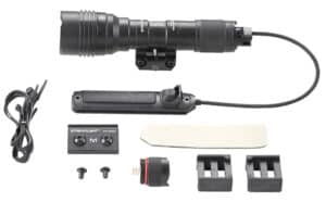 Streamlight ProTac HL-X 88071 long gun light mounted on Picatinny rail, black