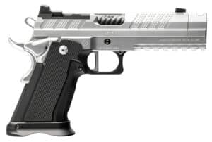 Fusion Firearms XP Comp 9mm 4.6 inch chrome pistol with compensator