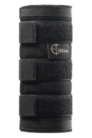 COLE-TAC HTP101 6-inch black suppressor cover with Metal Python pattern