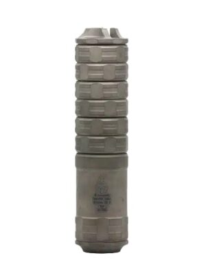 JK ARMAMENT JK195BREACHER12KTI 12 Gauge breacher suppressor, silver aluminum, 1.95 inch diameter