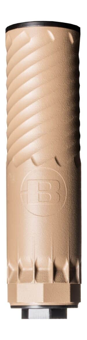 Bergara BTi-30FDE .30 Cal suppressor in Flat Dark Earth, 1.75 in diameter, 5/8-24 HUB mount