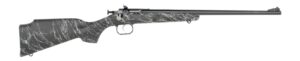 Keystone Crickett KSA2344 .22 LR youth bolt-action rifle 16.1 in blued barrel black synthetic stock white webbing