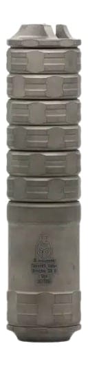 JK ARMAMENT 195 BREACHER 12K TI silencer front three-quarter view