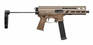 Grand Power Stribog SP45A3 .45 ACP pistol in FDE with 8-inch threaded barrel