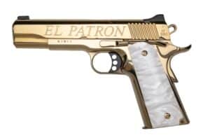 KIMBER CNC 1911 El Patron 38SUP 5in Gold Engraved 10238 handgun