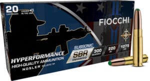FIO 300BLK 220GR SBR BT 20RD