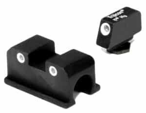 Trijicon 600505 Bright & Tough Night Sights  Green/Tritium White Outline Front Sight-Green/Tritium White Outline Rear Sight Walther Arms P99/PPQ/PPQ M2