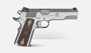 Springfield Armory 1911 Garrison .45 ACP 5 inch stainless pistol with wood laminate grips